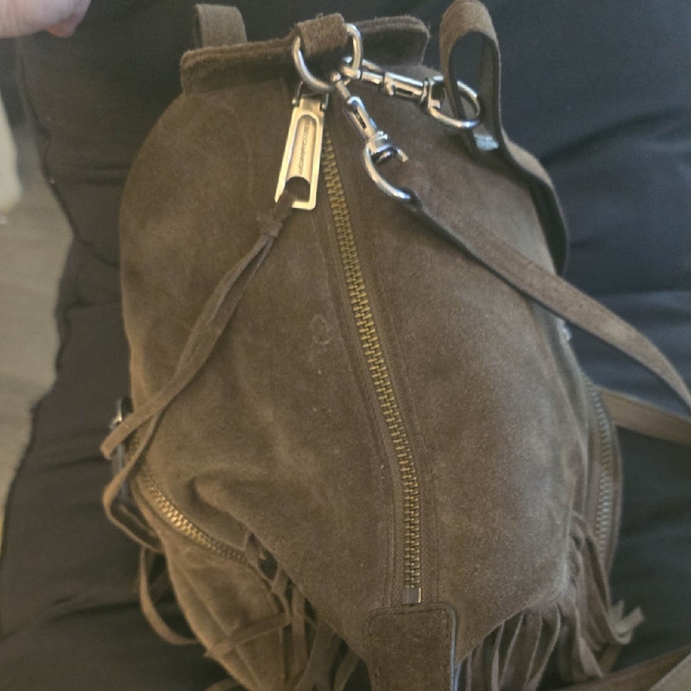 Rebecca Minkoff Mini Julian Fringe Suede Convertible Backpack
